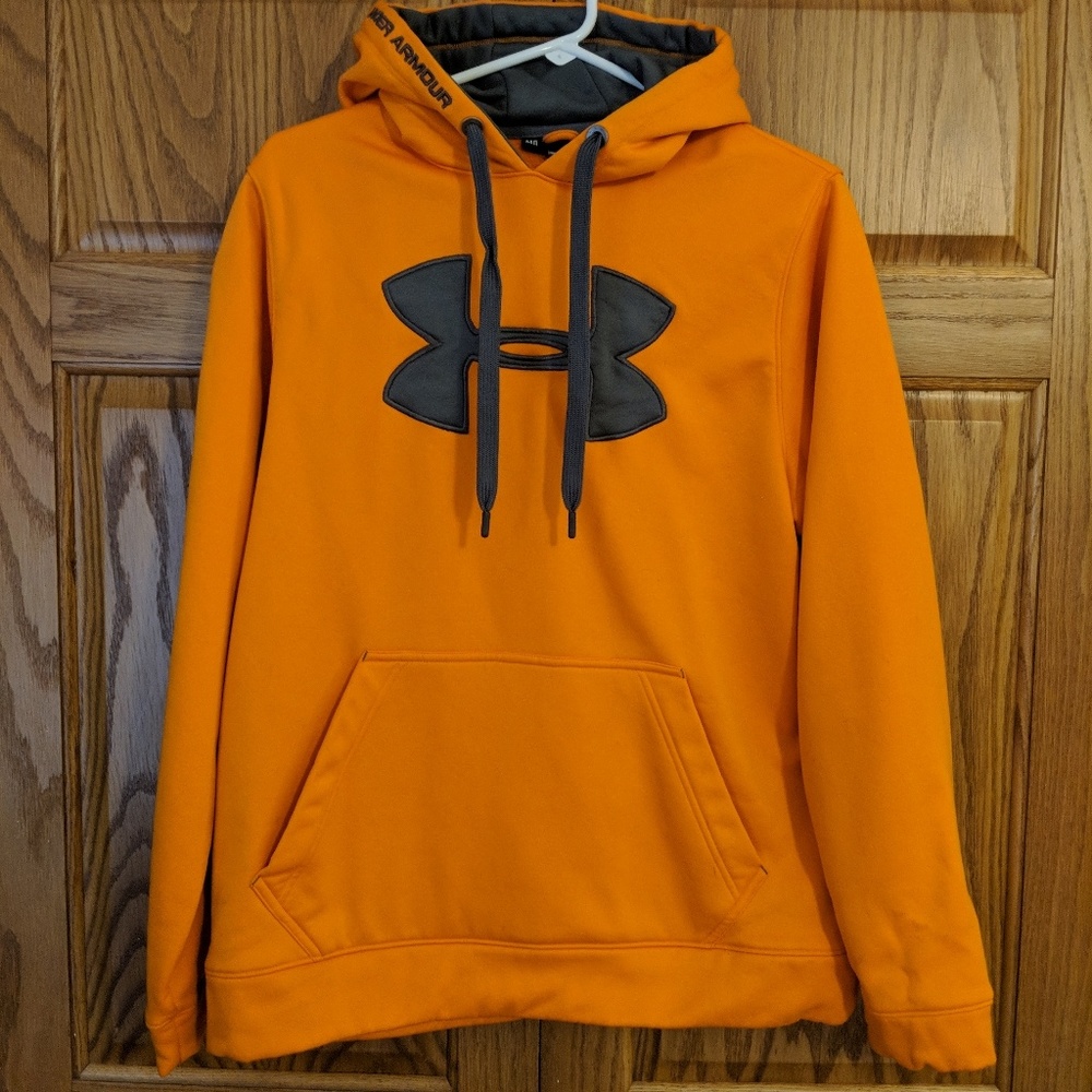Orange under armour athletic hoodie
